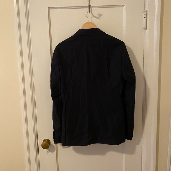 Mens SANDRO Classic Navy Wool Suit Jacket sz EU48 - Picture 7 of 16